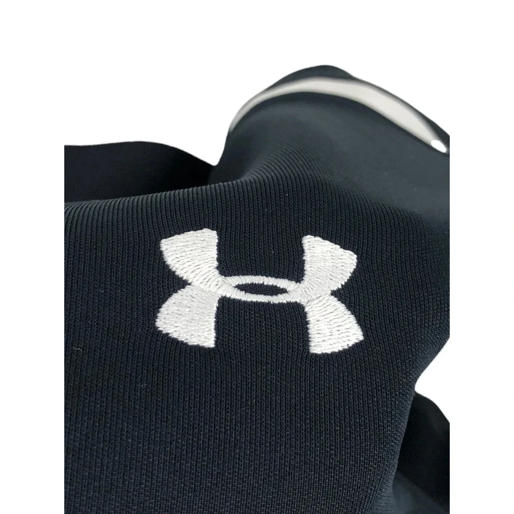 Under Armour Mens Large Polo Shirt Golf Black Short Sleeve Stretch NWT $59.99